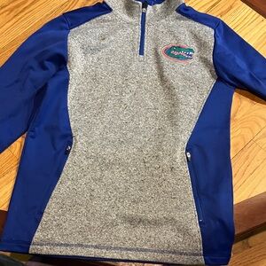 Blue and Gray Quarter-Zip Jacket